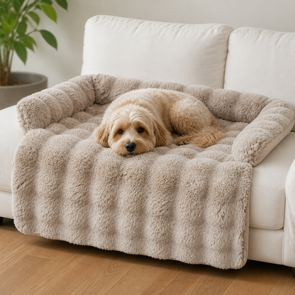 Ortekor Imitation Rabbit Fur & Anti-Slip Dog Bed