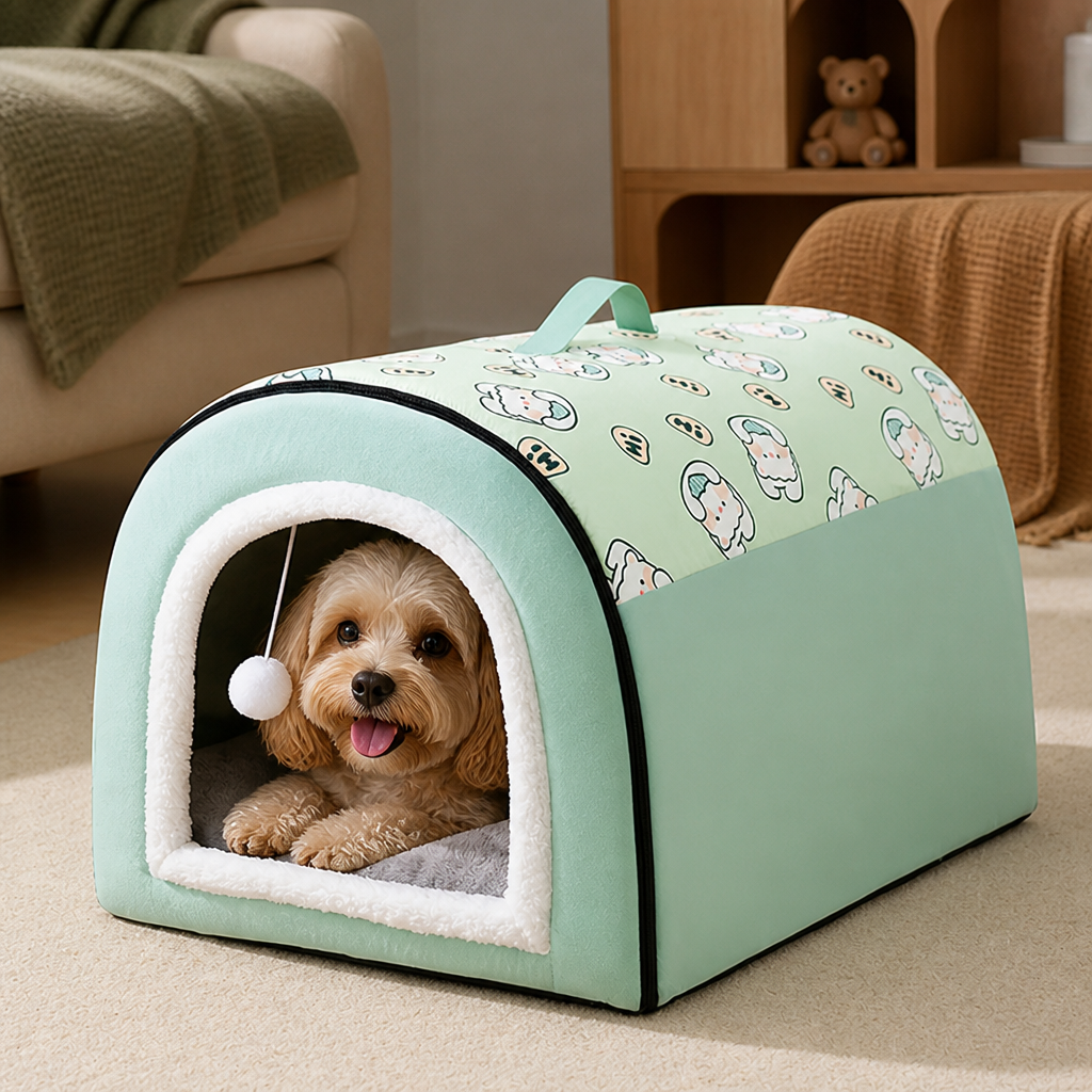 Ortekor Insulated Memory Foam Enclosed Dog Bed (Removable Cover)