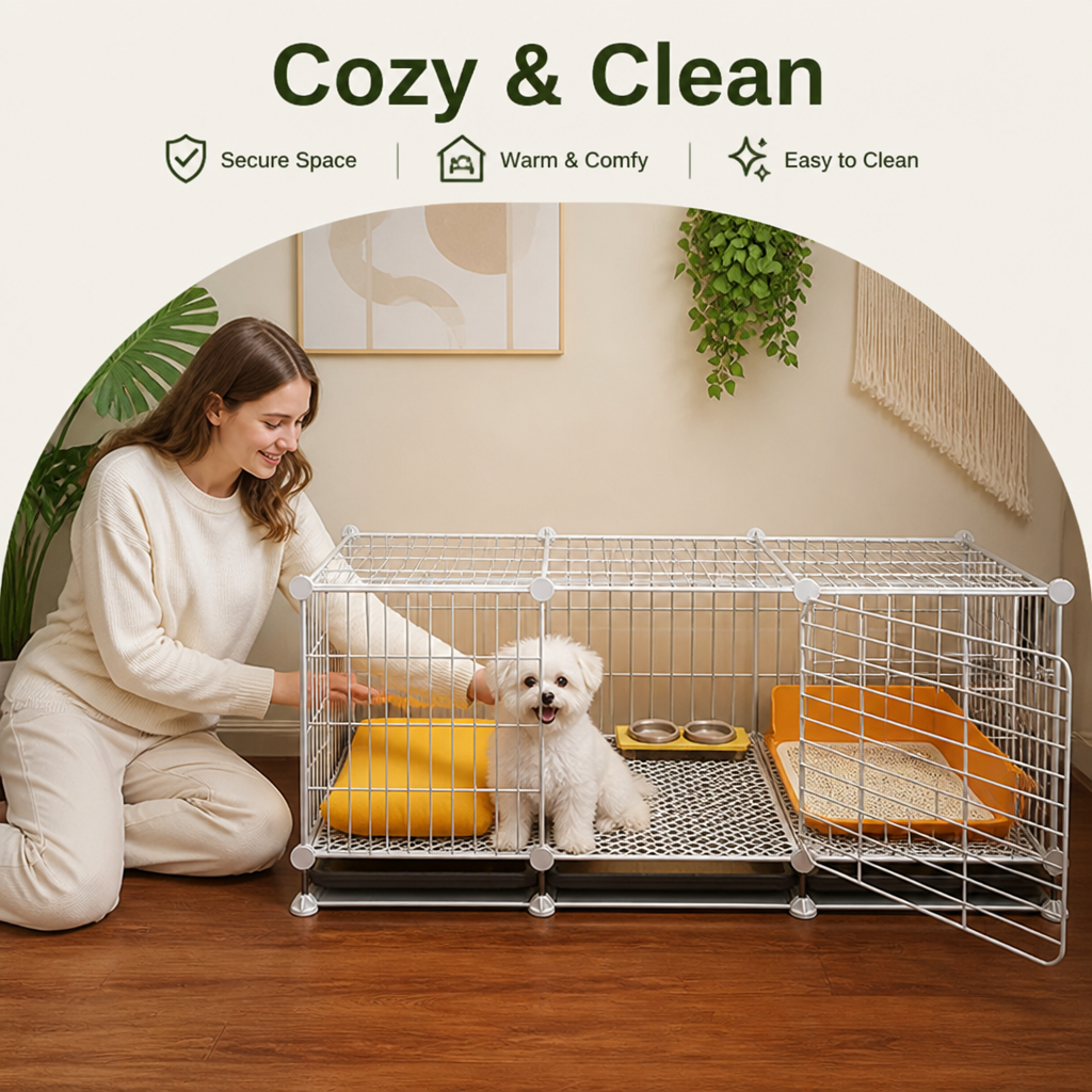 Ortekor Insulated & Separate Toilet Small Dog Kennel