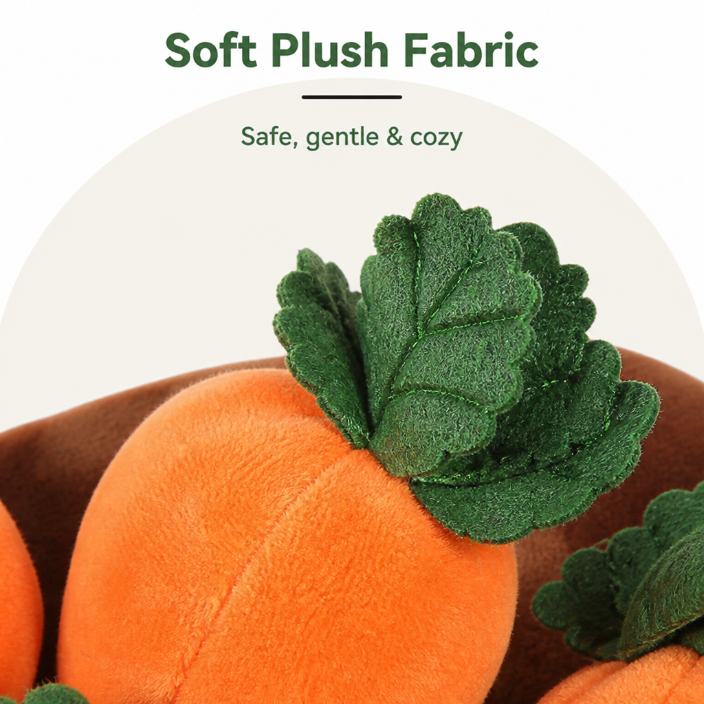 Ortekor Interactive Plush Carrot Snuffle Mat