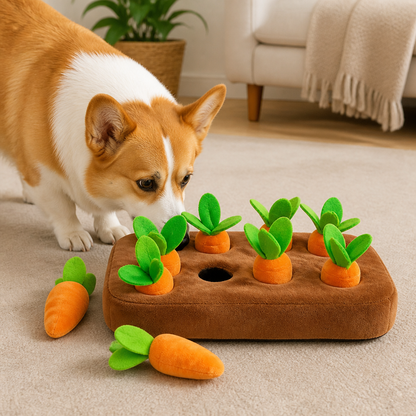 Ortekor Interactive Plush Carrot Snuffle Mat