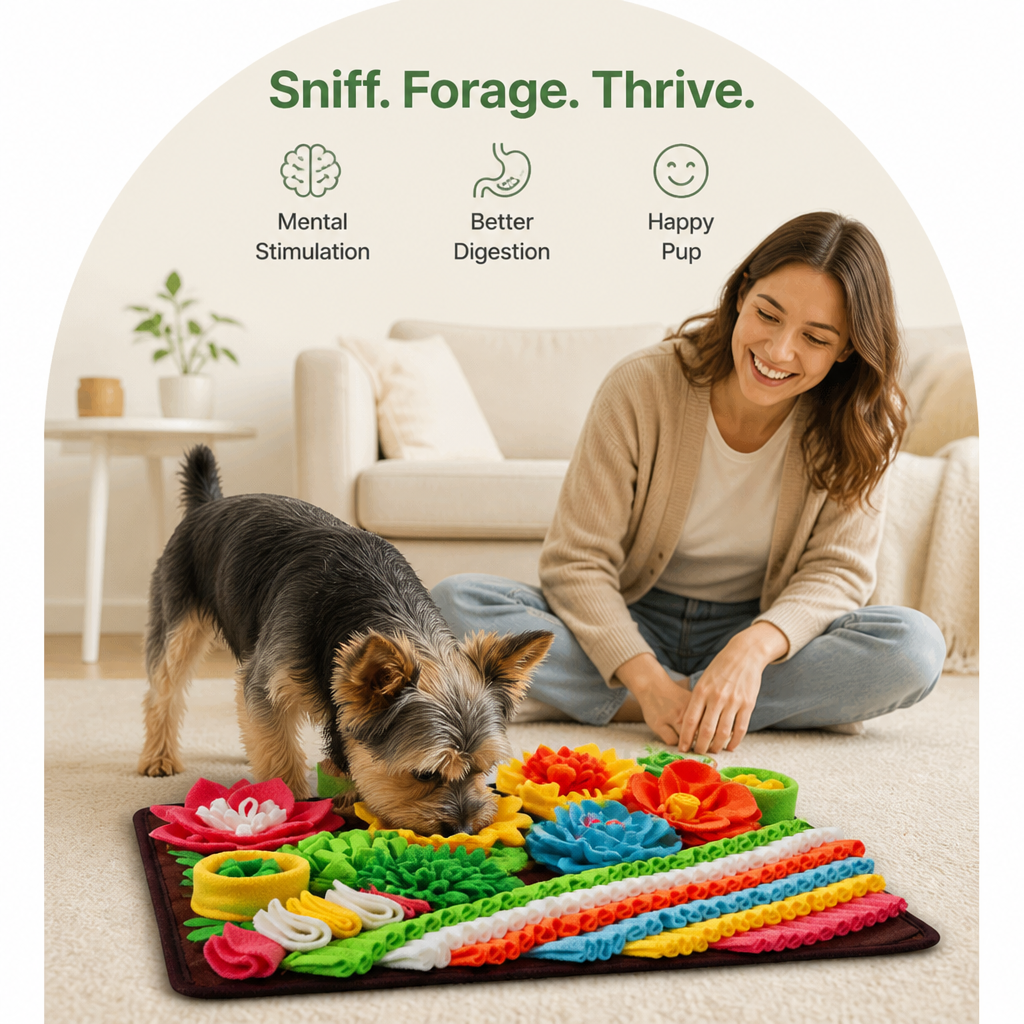 Ortekor Interactive Slow-Feeding Snuffle Mat (Machine-Washable)