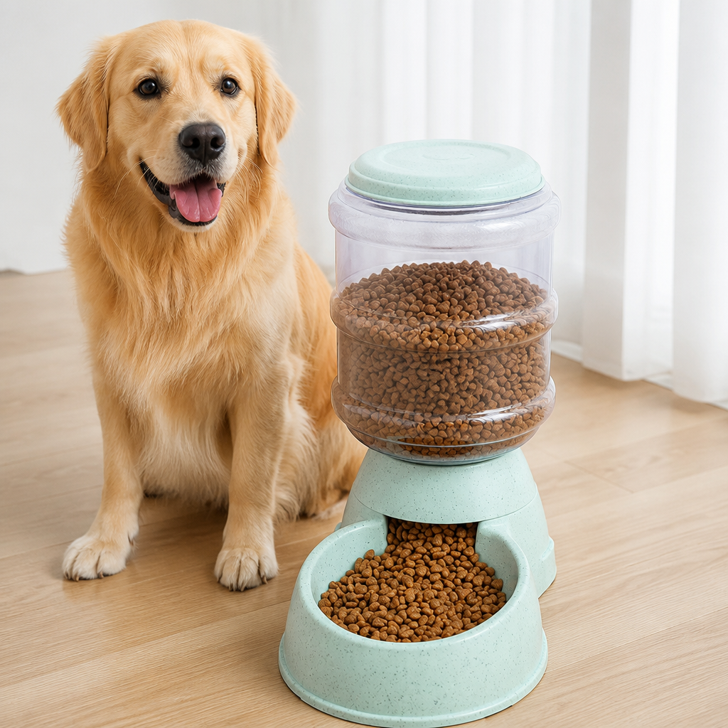 Ortekor Large Capacity Automatic Food & Water Feeder (Removable Bowls)