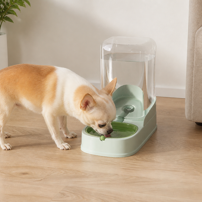 Ortekor Large Capacity Gravity-Fed Ceramic Pet Feeder & Water Dispenser