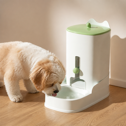 Ortekor Large Capacity Gravity-Fed Ceramic Pet Feeder & Water Dispenser