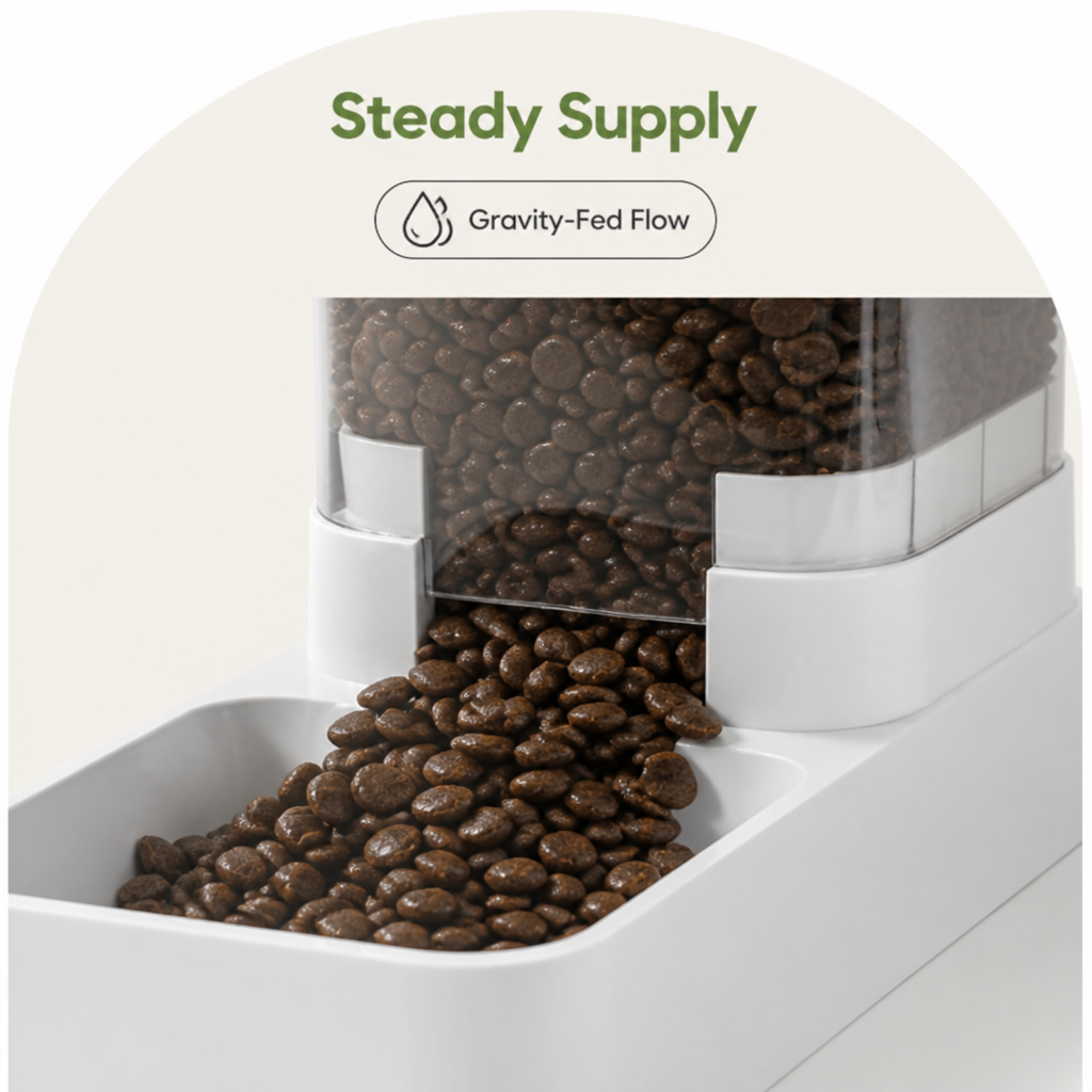 Ortekor Large-Capacity Gravity Pet Feeder & Waterer