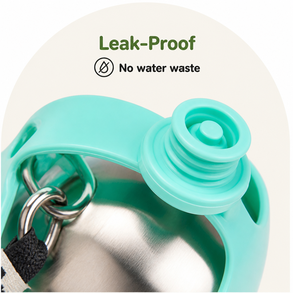 Ortekor Leak-Proof Stainless Steel & Silicone Travel Water Bottle