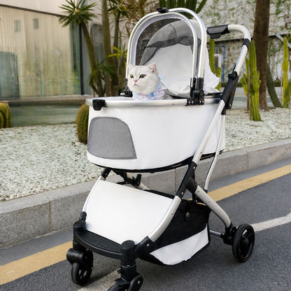 Ortekor Lightweight Foldable High-View Pet Stroller (Removable Basket)
