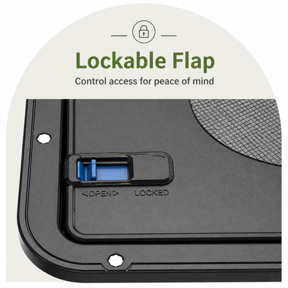 Ortekor Lockable Magnetic Pet Door Flap (8 x 10 In Opening)