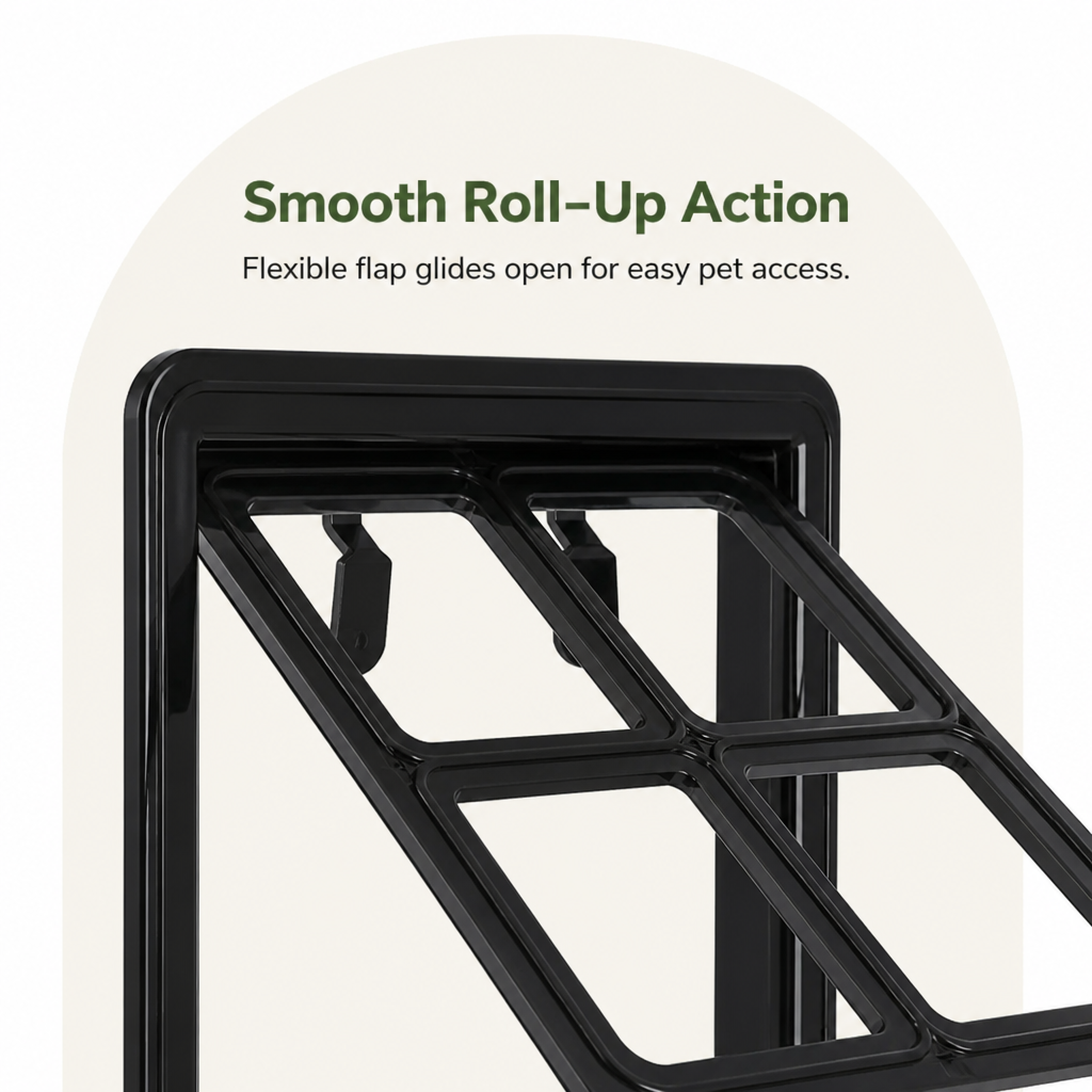 Ortekor Lockable Two-Way Roller Pet Screen Door (Fits Most Screens)