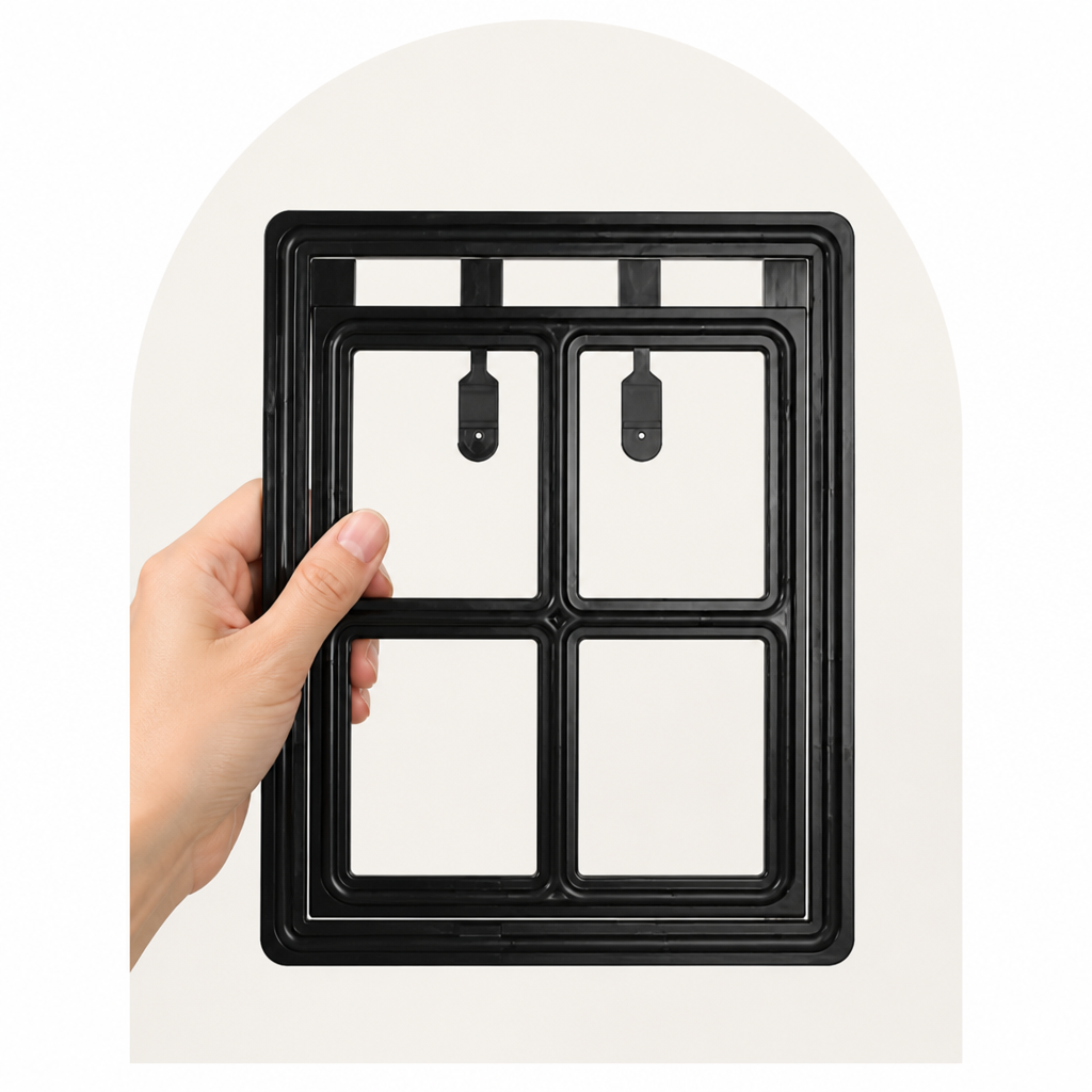 Ortekor Lockable Two-Way Roller Pet Screen Door (Fits Most Screens)