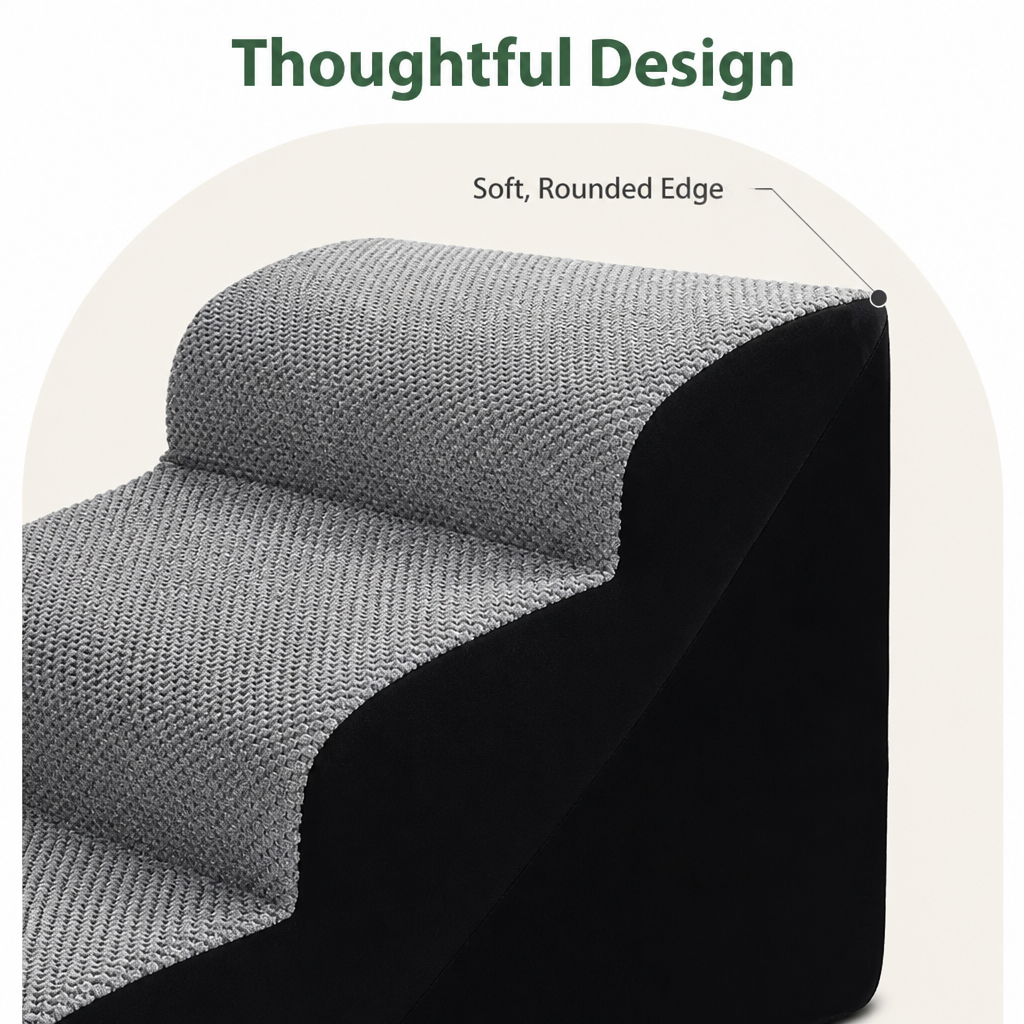 Ortekor Memory Foam & Non-Slip Pet Ramp (Washable Removable Cover)