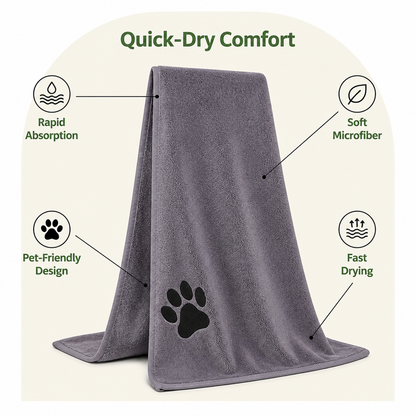 Ortekor Microfiber Quick-Dry Pet Towel