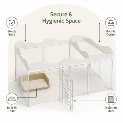 Ortekor Modular DIY & Integrated Toilet Dog Kennel