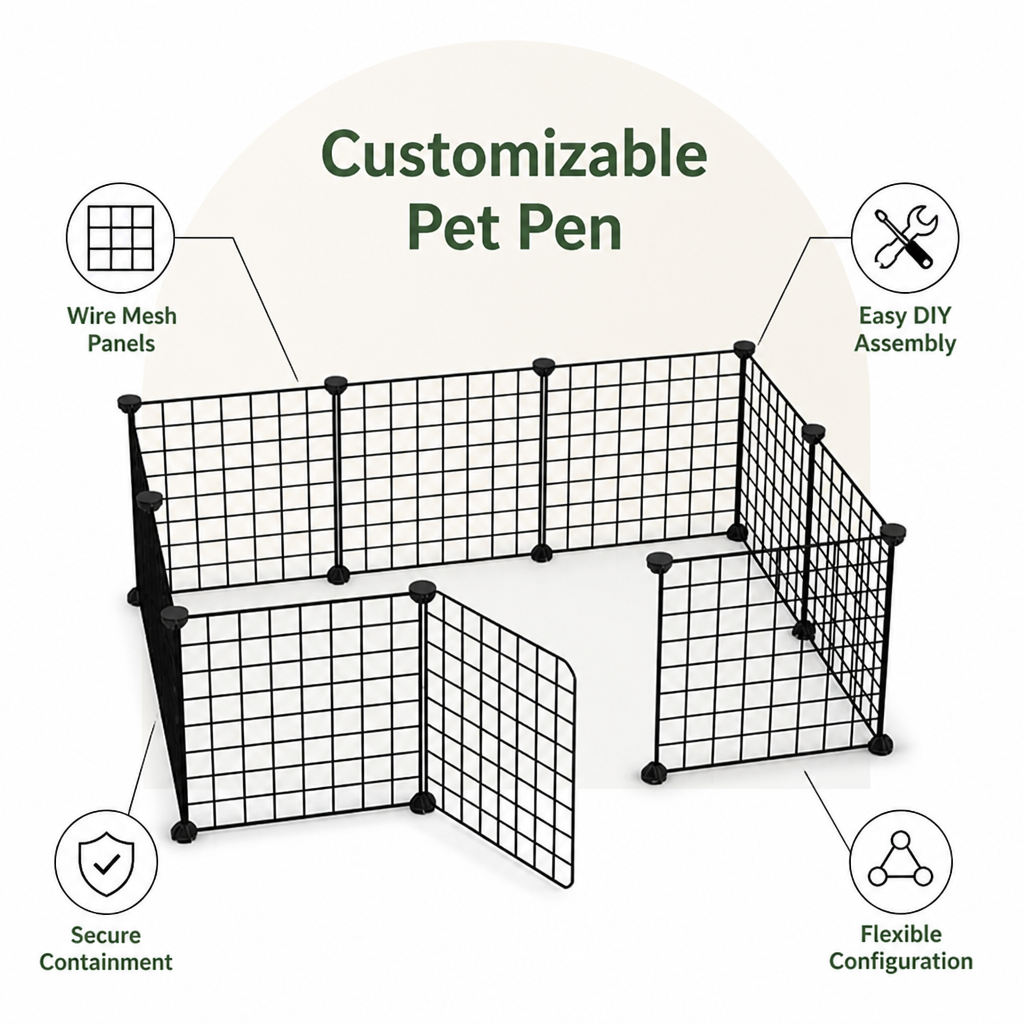 Ortekor Modular Wire Mesh Playpen
