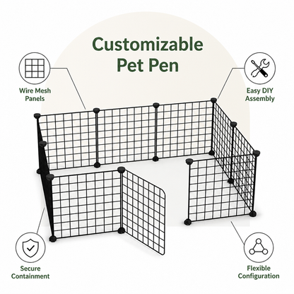 Ortekor Modular Wire Mesh Playpen