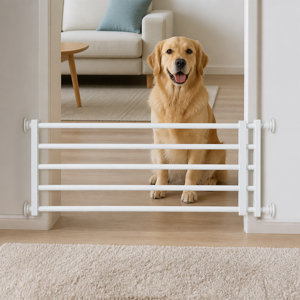 Ortekor No-Drill Retractable Dog Gate (Adjustable Width)
