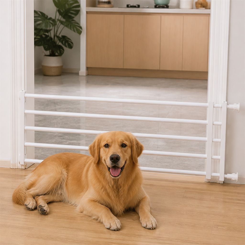 Ortekor No-Drill Retractable Dog Gate (Adjustable Width)