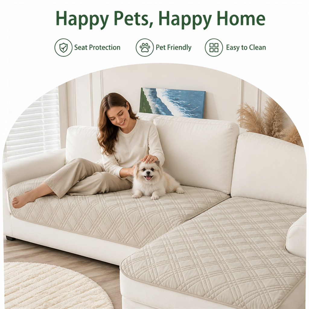 Ortekor Non-Slip Hair-Resistant & Scratch-Resistant Sofa Seat Cover