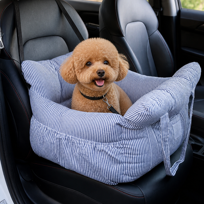 Siège auto rehausseur pour chien antidérapant et lavable Ortekor (sangles de sécurité réglables)