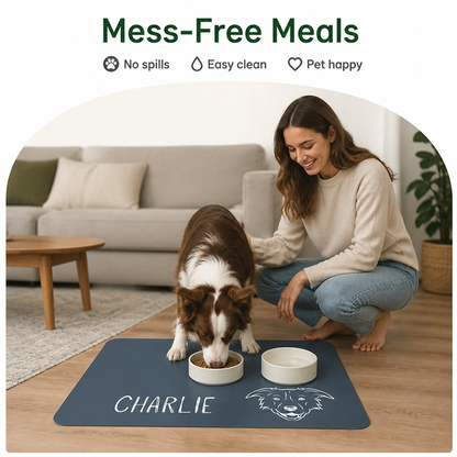 Ortekor Non-Slip & Waterproof Personalized Feeding Mat