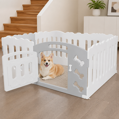 Ortekor Non-Toxic HDPE Lockable Dog Playpen (Foldable)