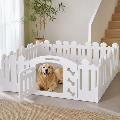Ortekor Non-Toxic HDPE Lockable Dog Playpen (Foldable)