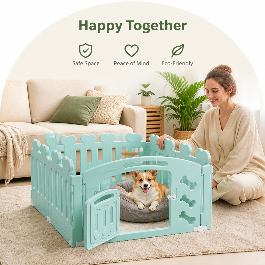 Ortekor Non-Toxic Recycled HDPE & Lockable Dog Playpen