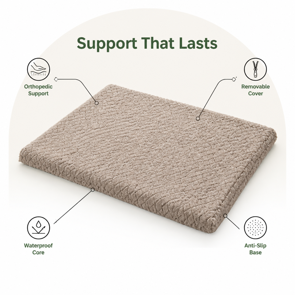 Ortekor Orthopedic 3D Foam & Waterproof Dog Bed (Removable Cover)