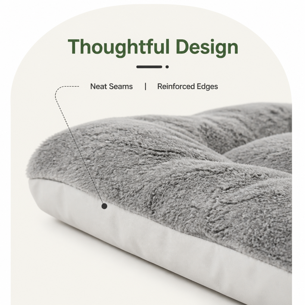Ortekor Orthopedic Cloud-Like Reversible Dog Bed (Machine Washable Cover)