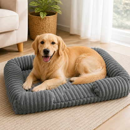 Ortekor Orthopedic Memory Foam Bolster Bed (Waterproof Removable Cover)