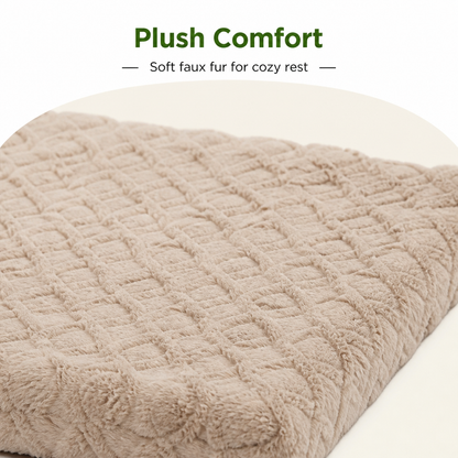 Lit pour chien en mousse à mémoire de forme orthopédique Ortekor avec housse en fausse fourrure lavable (base imperméable antidérapante)