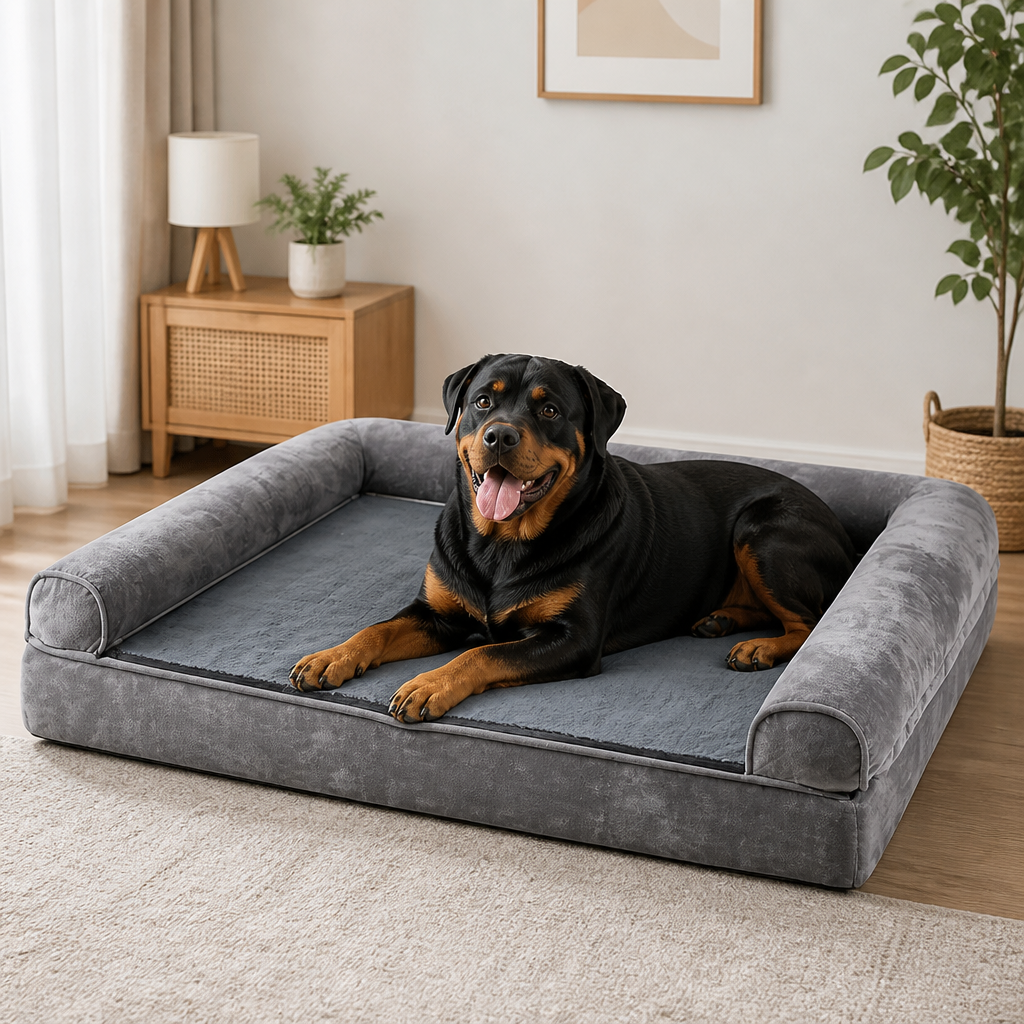Ortekor Orthopedic Sponge Foam Dog Bed (Removable Washable Cover)