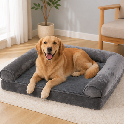 Ortekor Orthopedic Sponge Foam Dog Bed (Removable Washable Cover)