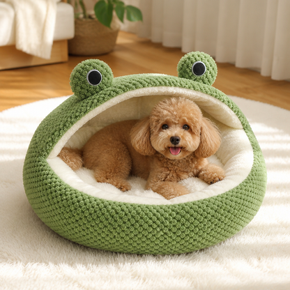 Ortekor Plush Enclosed Waterproof & Anti-Slip Pet Bed (Removable Cushion)