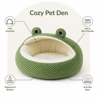 Ortekor Plush Enclosed Waterproof & Anti-Slip Pet Bed (Removable Cushion)