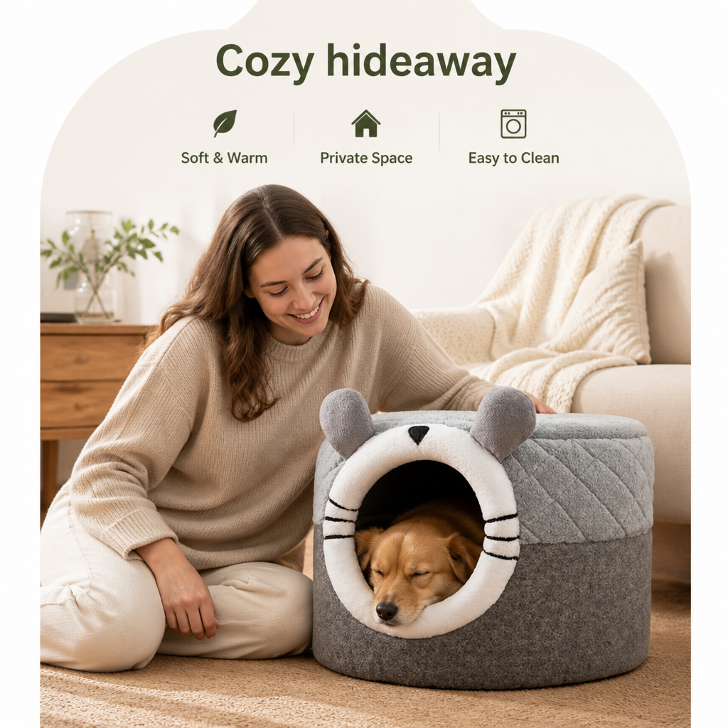 Ortekor Plush Insulated Pet Tent (Removable Cushion)