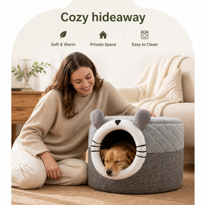 Ortekor Plush Insulated Pet Tent (Removable Cushion)