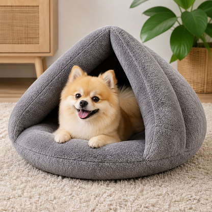 Ortekor Plush & Machine-Washable Round Nest Dog Bed