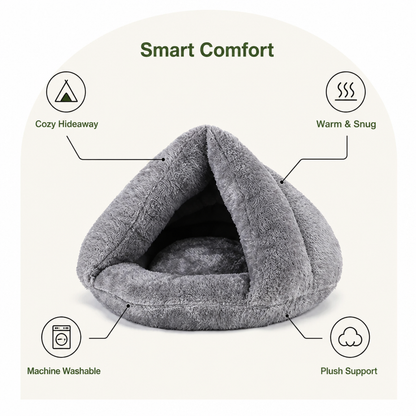 Ortekor Plush & Machine-Washable Round Nest Dog Bed