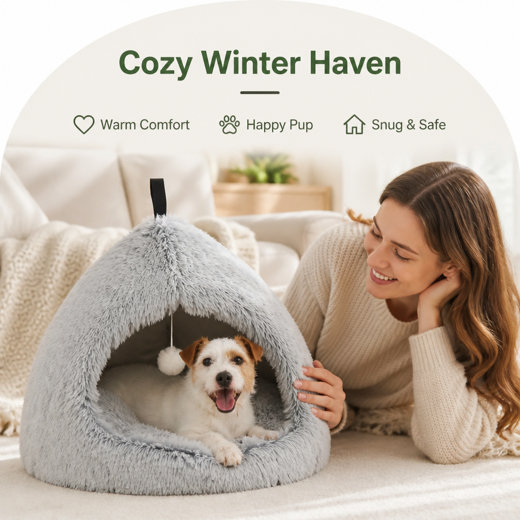 Ortekor Plush Velvet & Non-Slip Dog Bed
