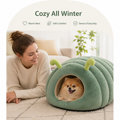 Ortekor Plush & Warm Semi-Enclosed Pet Bed (Indoor)