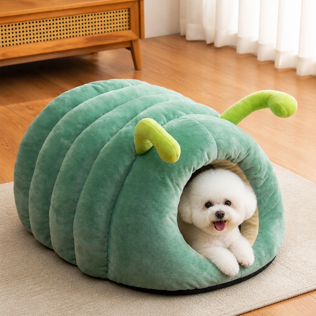 Ortekor Plush & Warm Semi-Enclosed Pet Bed (Indoor)