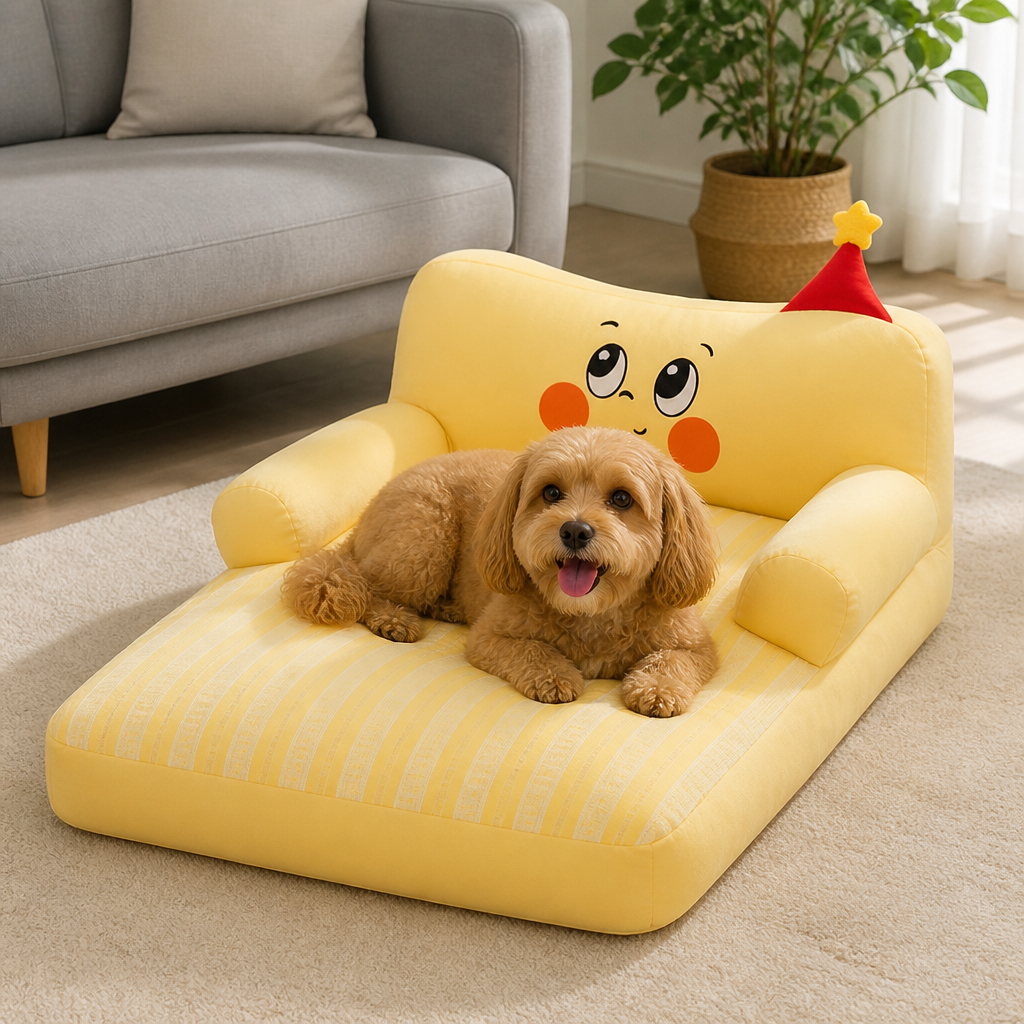 Ortekor Plush & Washable Cartoon Pet Sofa Bed