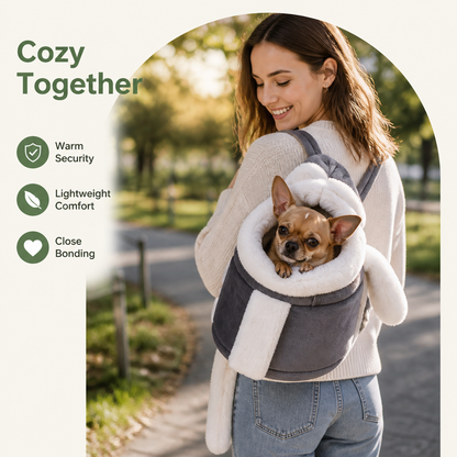Ortekor Plush Winter-Lined Pet Carrier Backpack