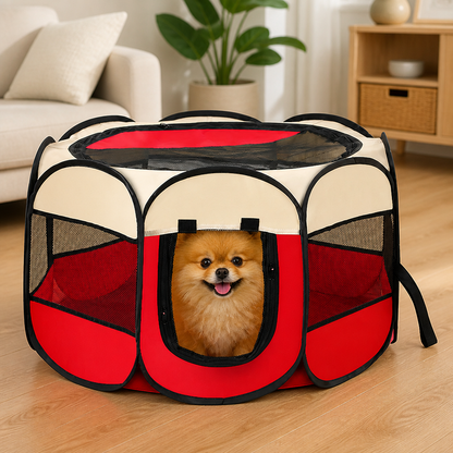 Ortekor Portable Foldable Oxford Cloth Pet Playpen