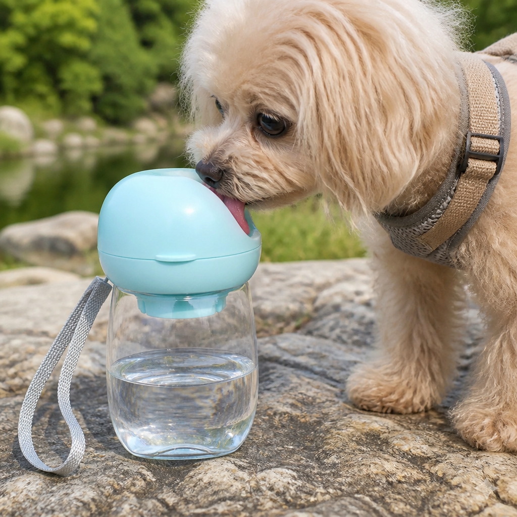 Ortekor Portable Food-Grade Pet Water Bottle (Lanyard)