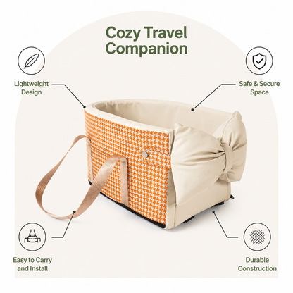 Ortekor Portable & Lightweight Dog Car Seat (Small Pets)