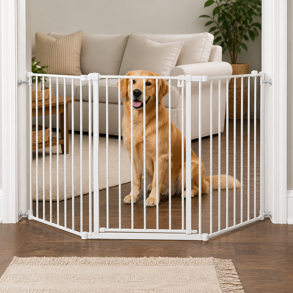 Ortekor Pressure-Mount Auto-Close Steel Baby & Pet Gate
