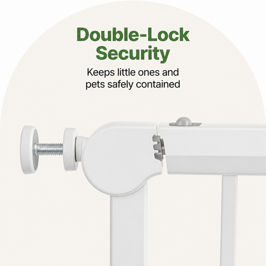 Ortekor Pressure-Mount Auto-Close Steel Baby & Pet Gate